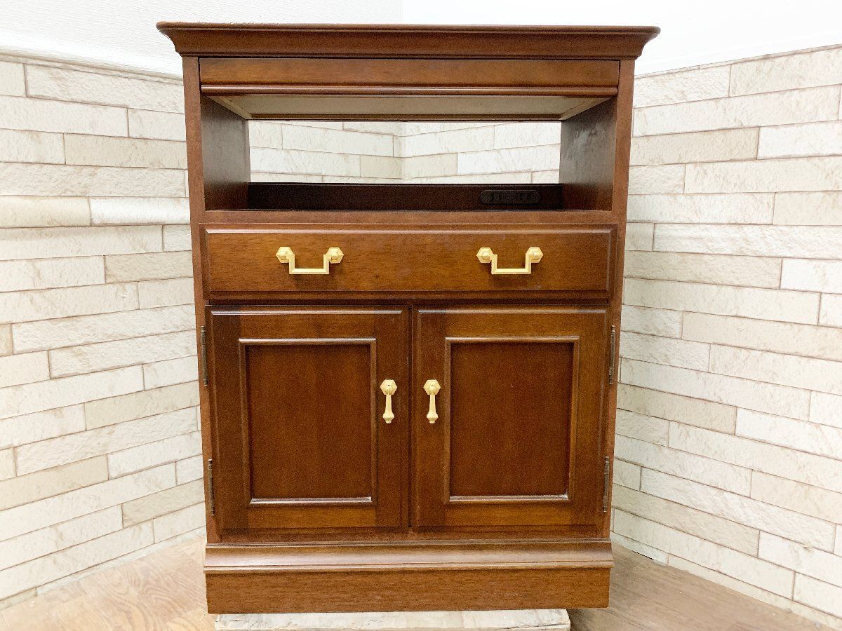 karimoku カリモク 電話台 FAX台 サイドチェスト レトロ 花台 karimoku