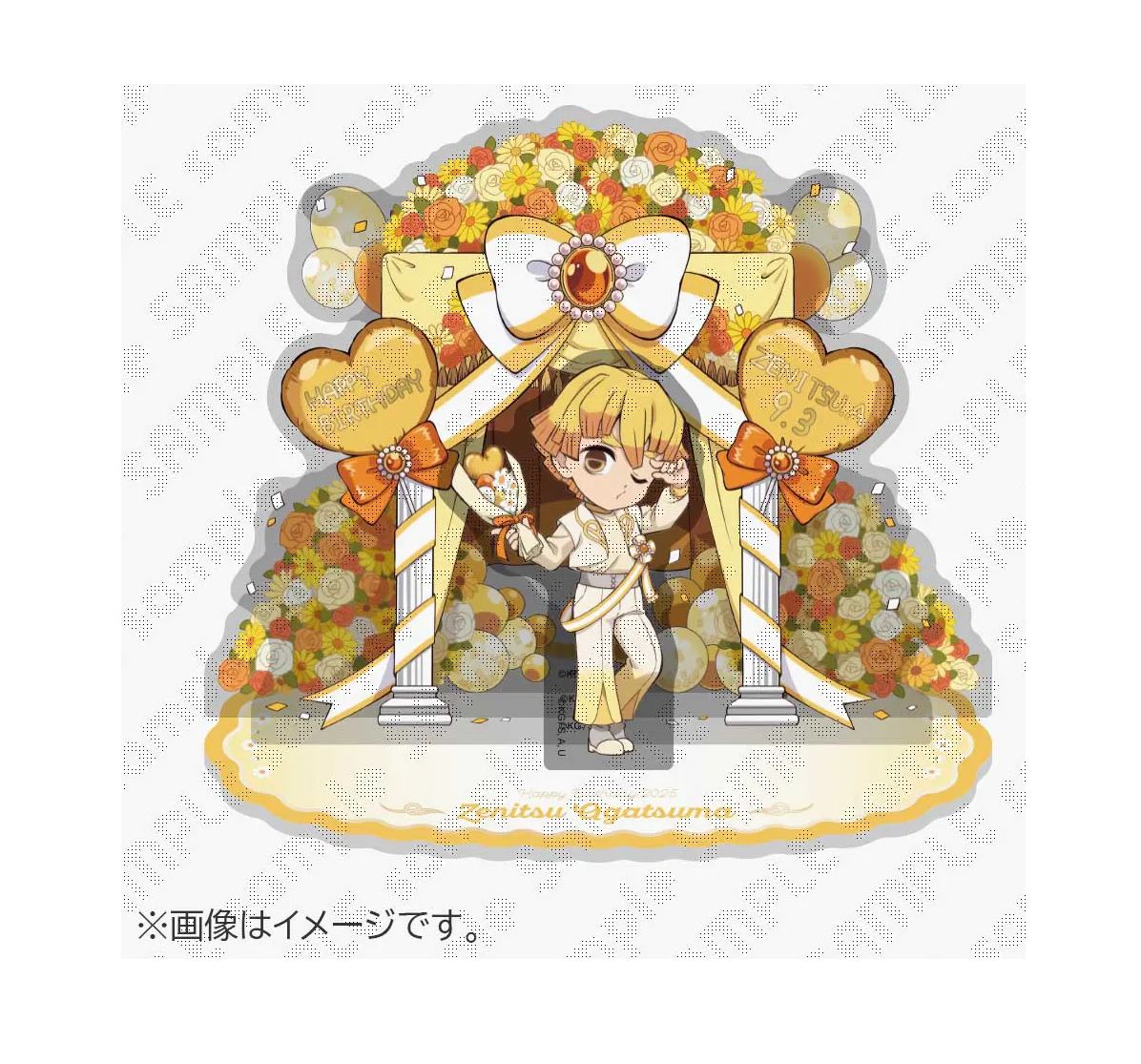 鬼滅の刃 AGF 2025 アクリルスタンド ホログラム缶バッジ 我妻善逸 鬼滅