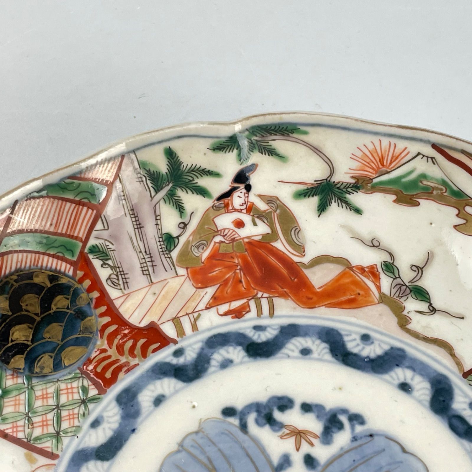 古伊万里 染付 印判 膾皿 5客セット 骨董品 伊万里焼 古伊万里 染付