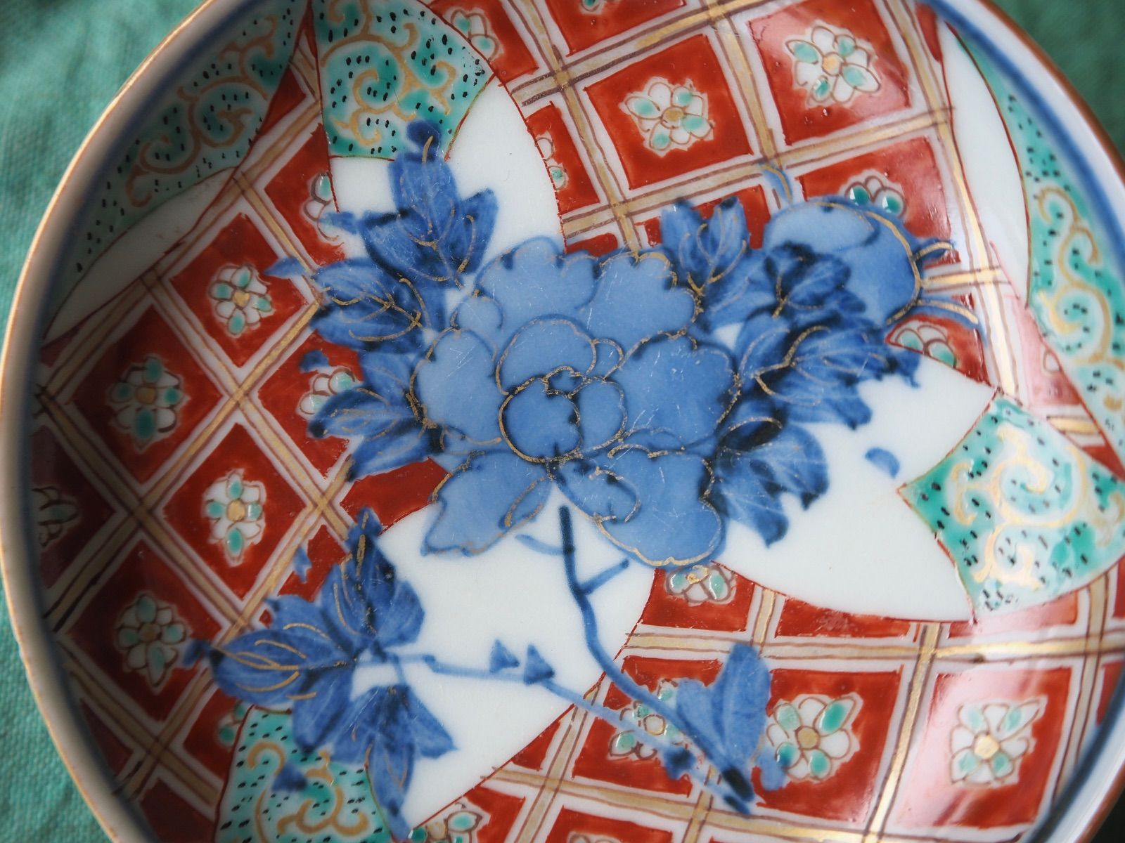 大聖寺伊万里 古伊万里 伊万里 色絵 金彩 向付 輪華鉢 5客 大聖寺