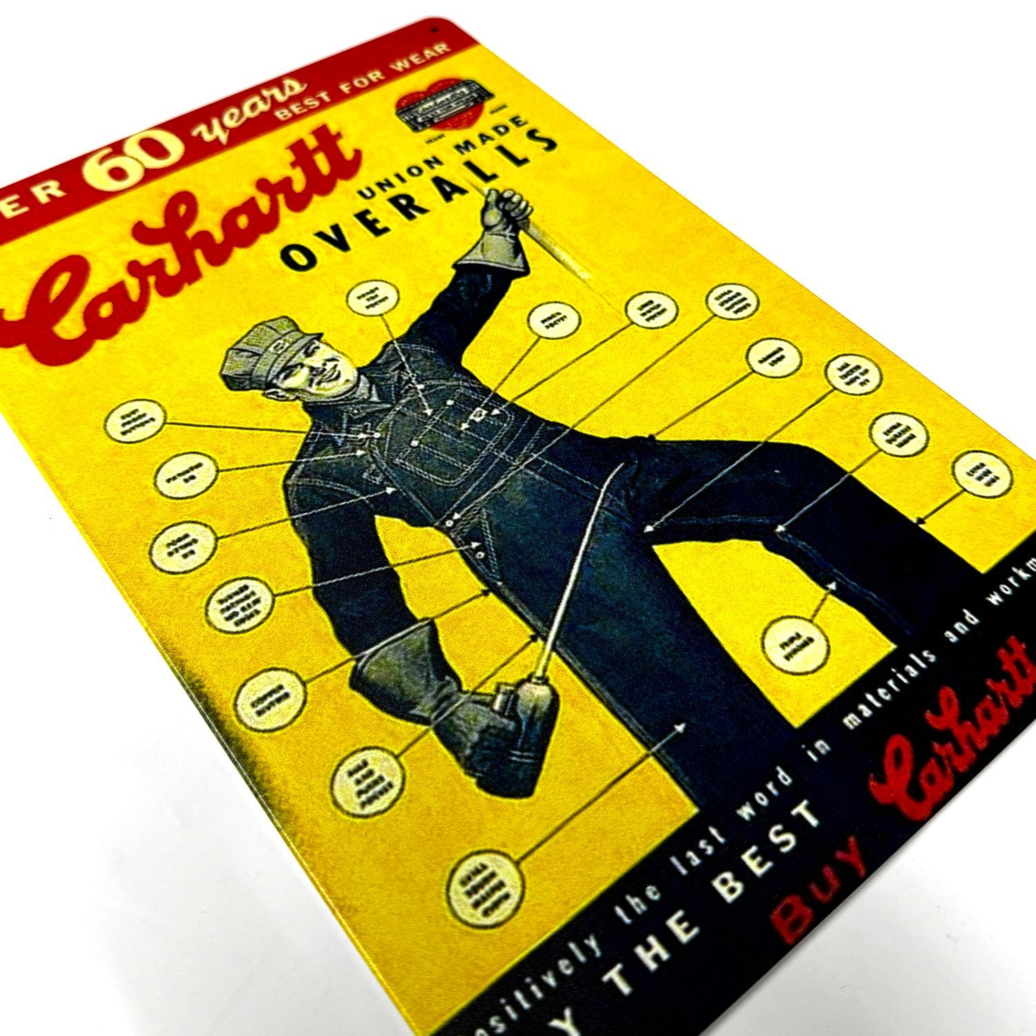 Carhartt ヴィンテージ 看板 ブリキ アメリカ Carhartt ヴィンテージ