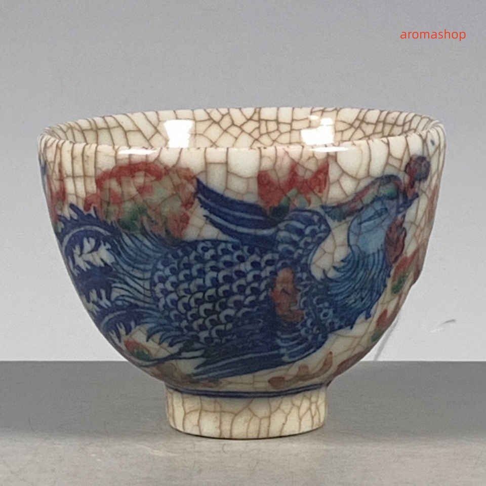 清乾隆鯖花卉図紋蓋缶 景徳鎮 陶磁器 装飾品 現代工芸品美術品 置物 清