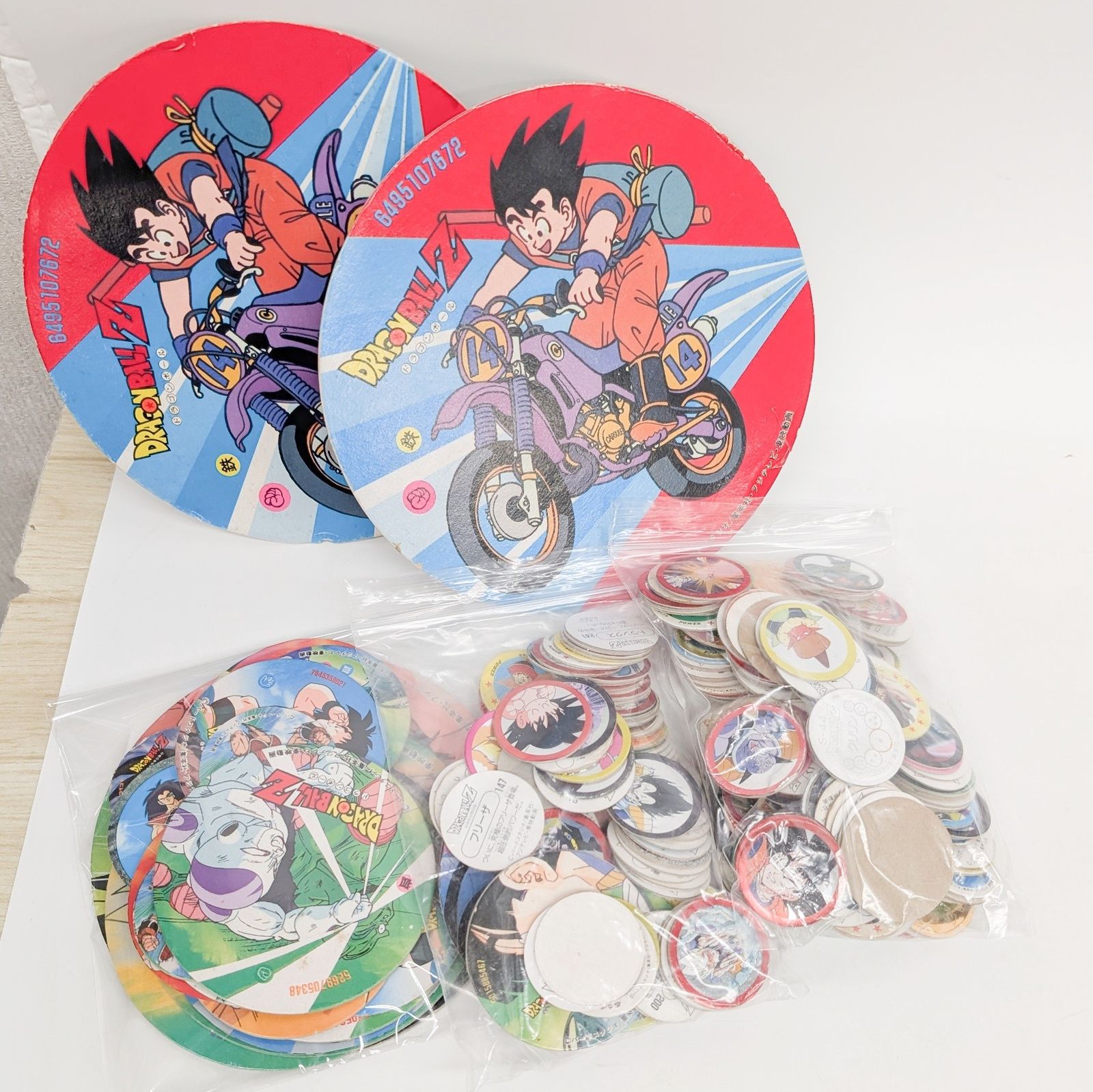 ドラゴンボール メンコ 面子 未開封あり レア 激レア 23cmの巨大丸面子