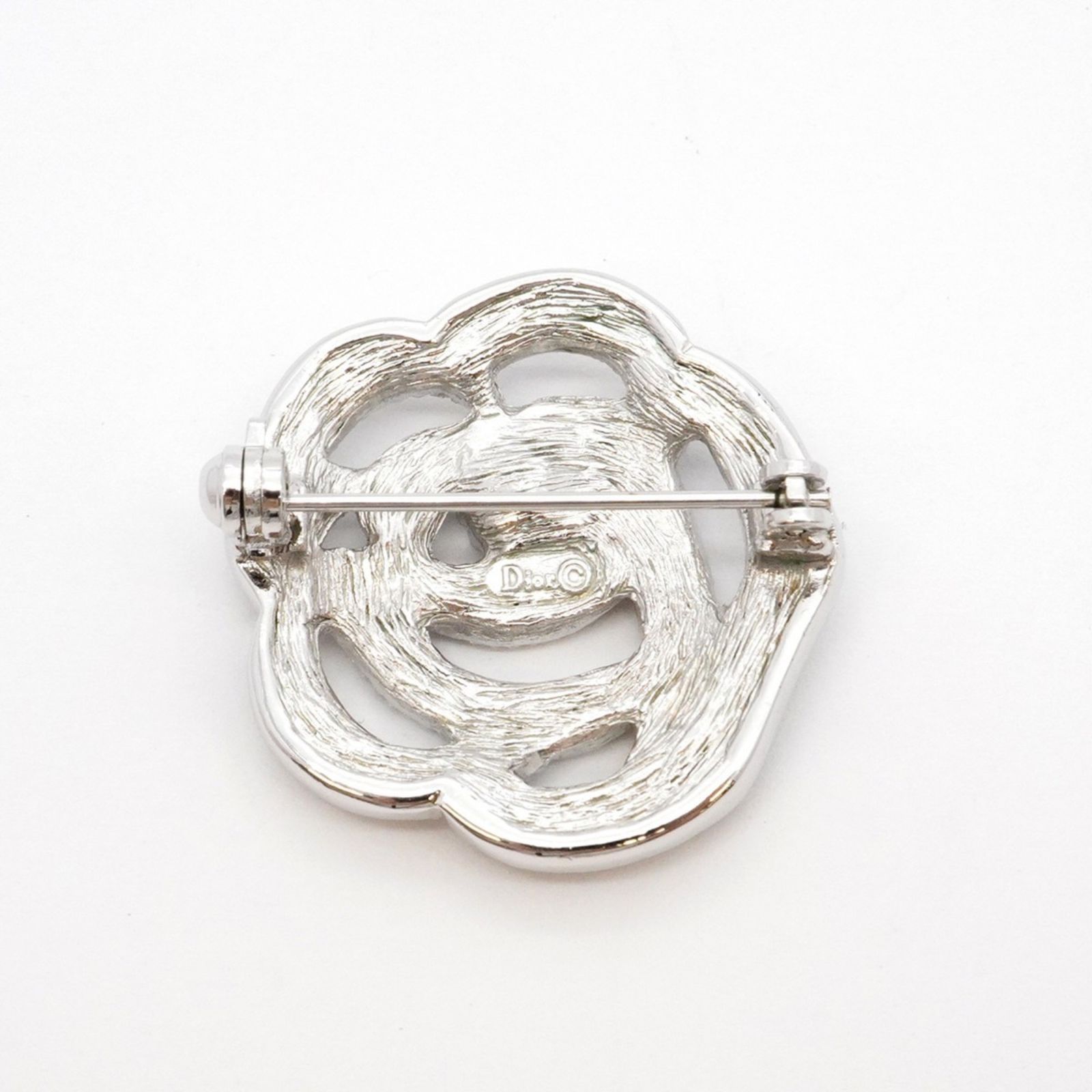 クリスチャンディオール ラインストーン ピンブローチ ケース付