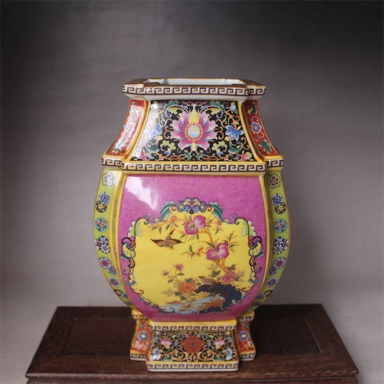 大清乾隆宝石藍蒔金竜紋将軍缶 景徳鎮 陶磁器 装飾品 現代工芸品 美術