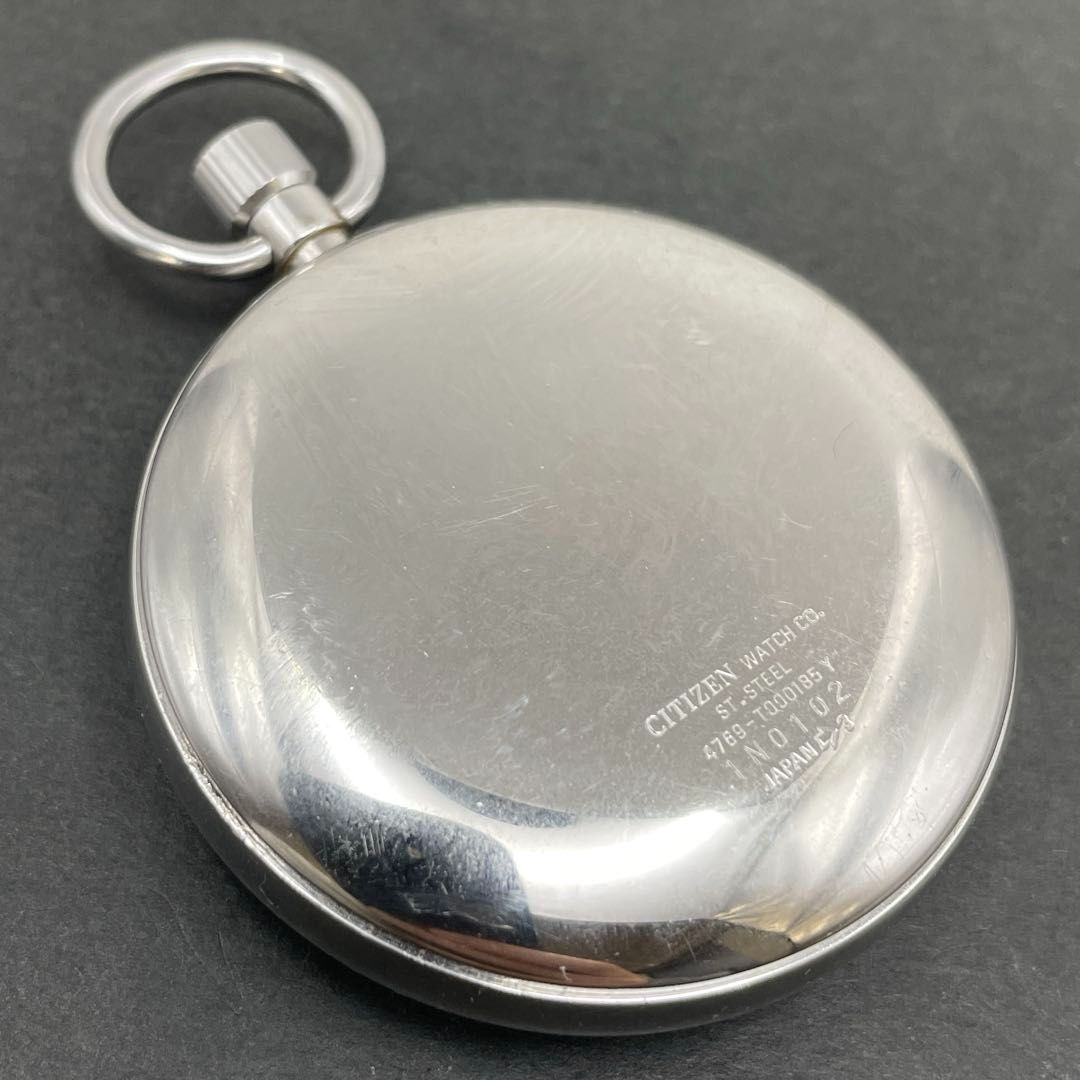 JR西日本 鉄道時計 懐中時計 CITIZEN 4769-T000185Y JRwest 銀ロゴ