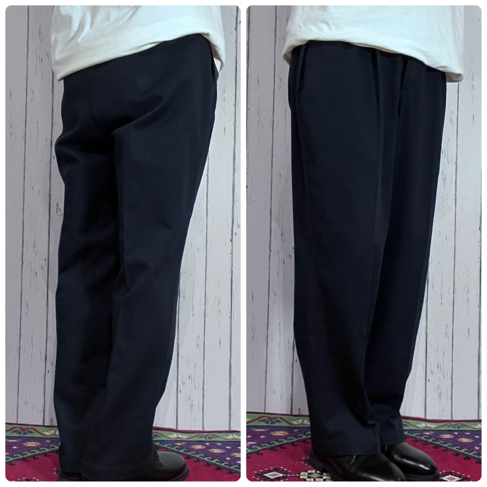 00s USA製 DOCKERS ドッカーズ W38 L29 ネイビー 紺 NAVY Classic Fit