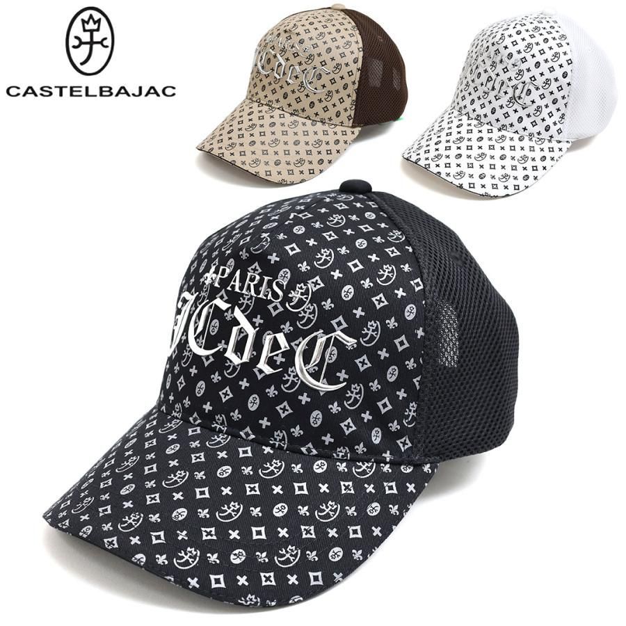 カステルバジャック モノグラム メッシュキャップ 7215191127 ホワイト
