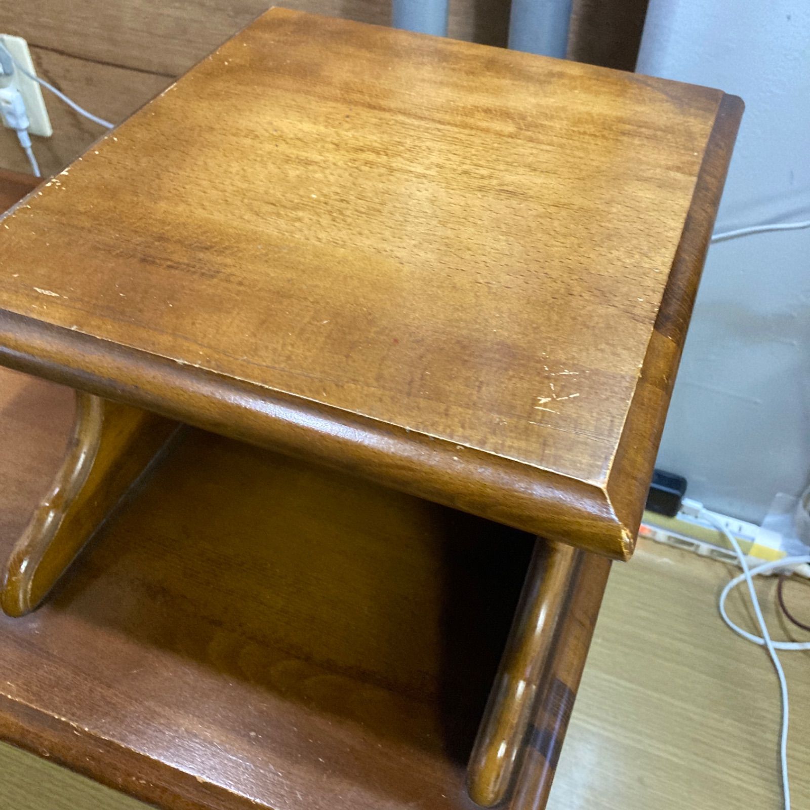 カリモク コロニアル シリーズ テレフォンラック 電話台 木製 サイド