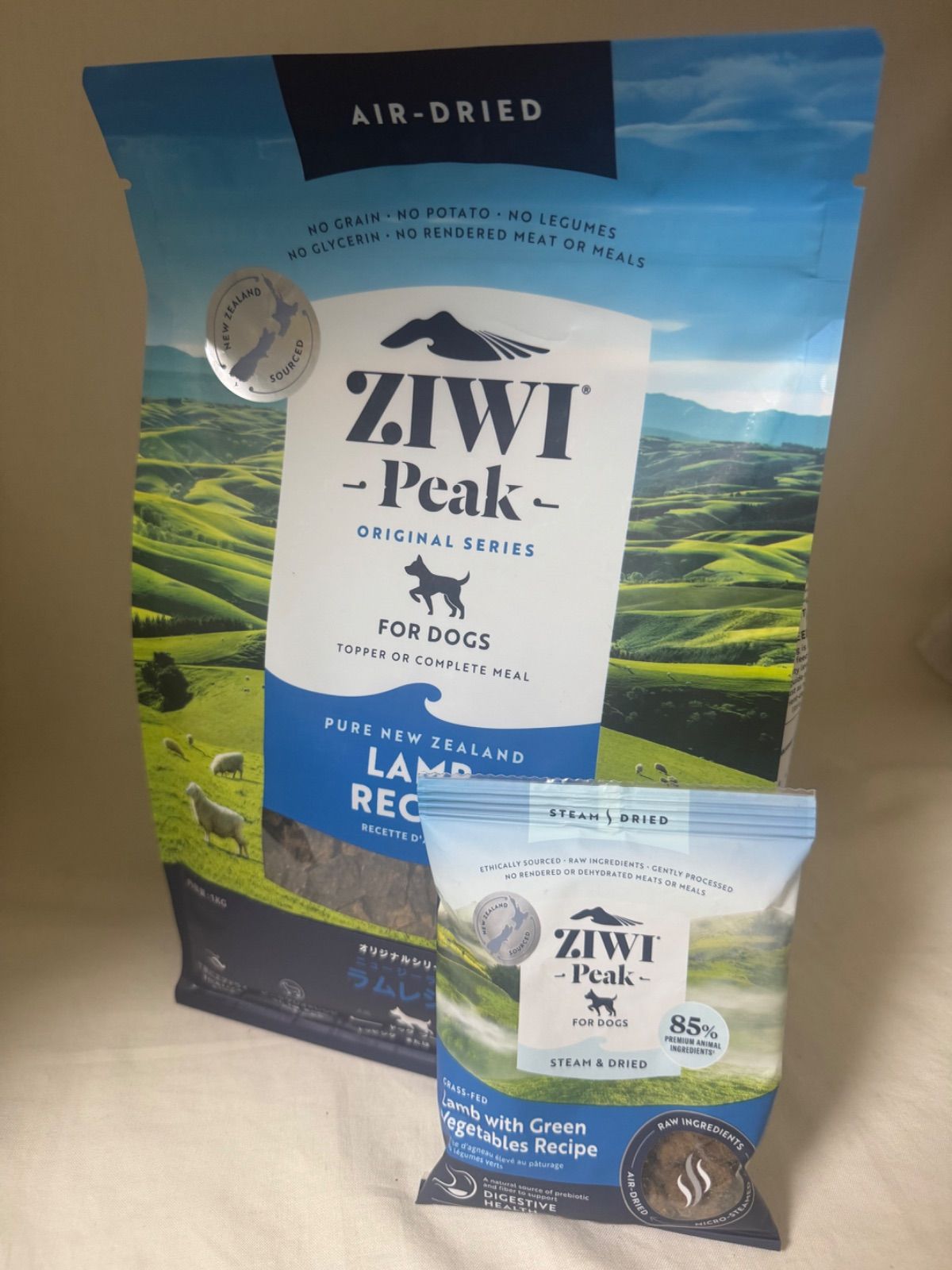 ジウィピークドッグフード ラム 1kg 犬 おまけサンプル付き キドニー 豆