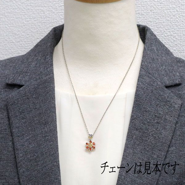 K18WG サファイヤ ネックレス 0.91CT K18WG ピンクダイヤ フラワー