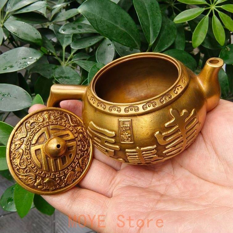 銅器 寿星茶壺 茶道具 煎茶器 工芸品 銅製 寿星茶壺 煎茶道具 工芸品 茶器