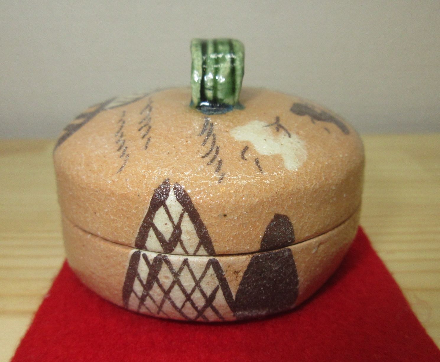 送料込【逢絢亭】茶道具 建水 溜塗 竹 布袋形 千家十職 黒田正玄 共