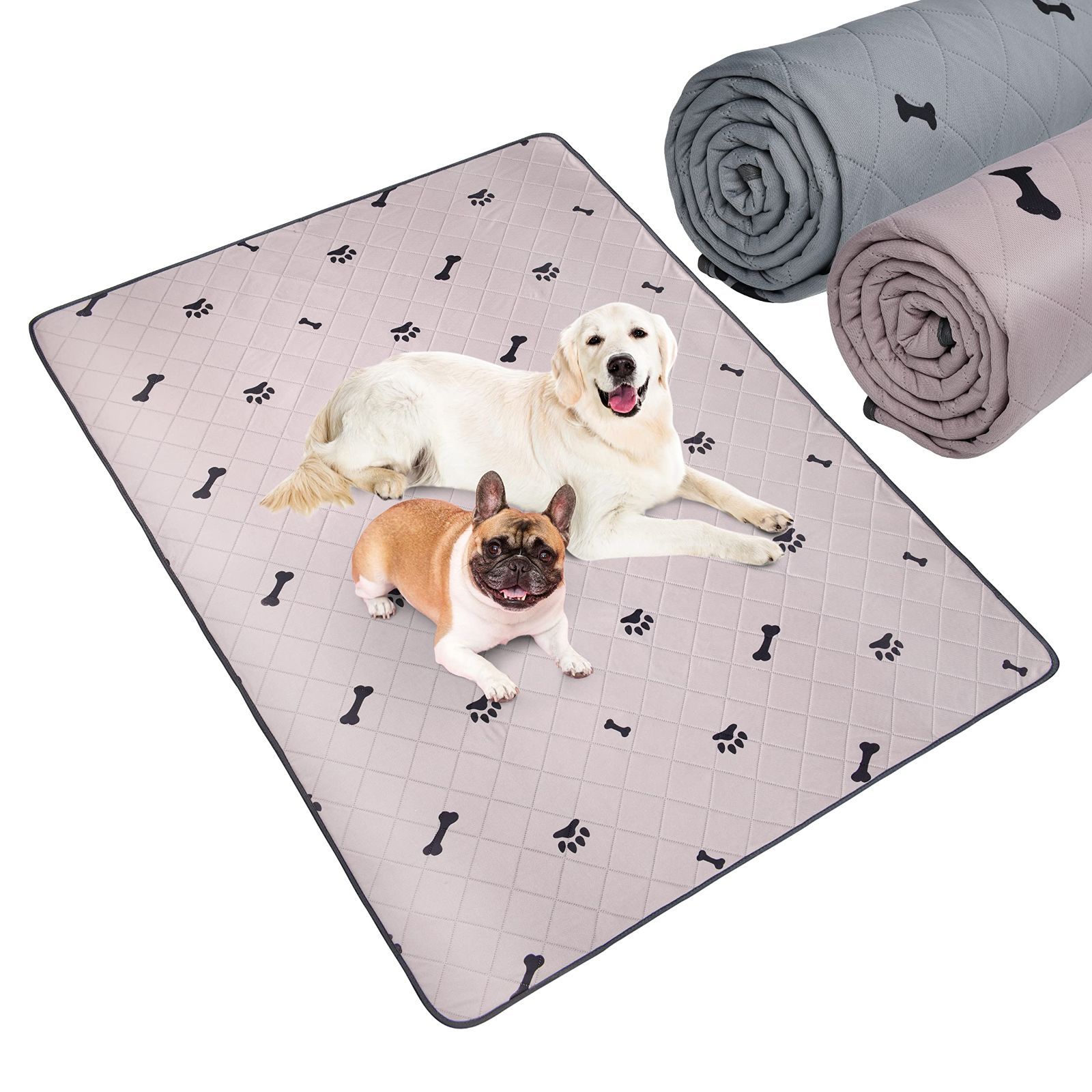 ベージュ2枚 洗える ペットマット ペットシーツ トイレシート 防水 犬