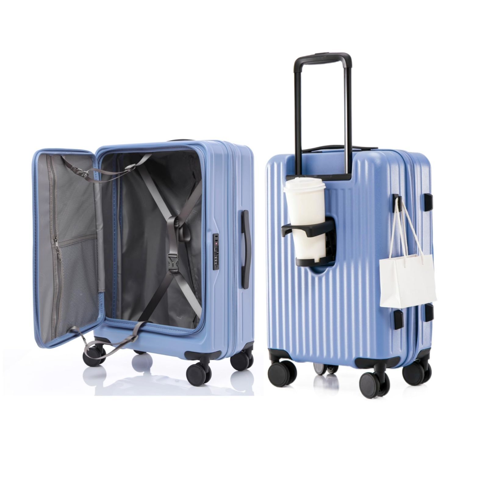 在庫処分』 横開き ビジネス キャリーバッグ TSAロック 旅行 カップ