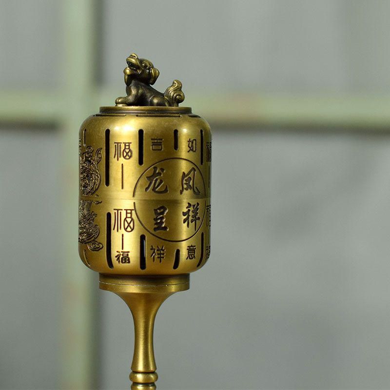 銅 細工 寿星薫香炉 茶道具 香道具 装飾品 工芸品 置物 銅 細工 寿星薫