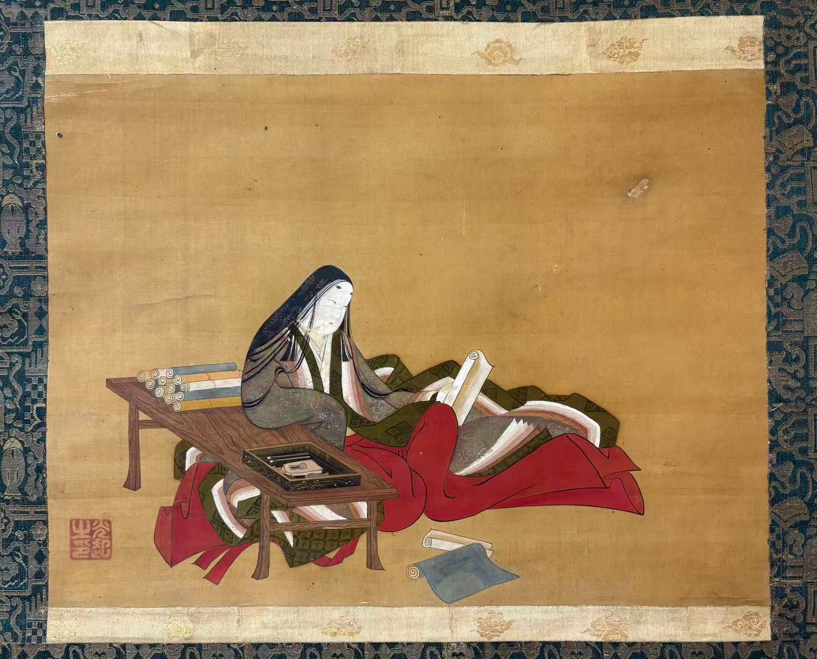 模写】紫式部軸 姬 土佐光起「江戸前期 土佐派 中興の祖 宮廷絵師