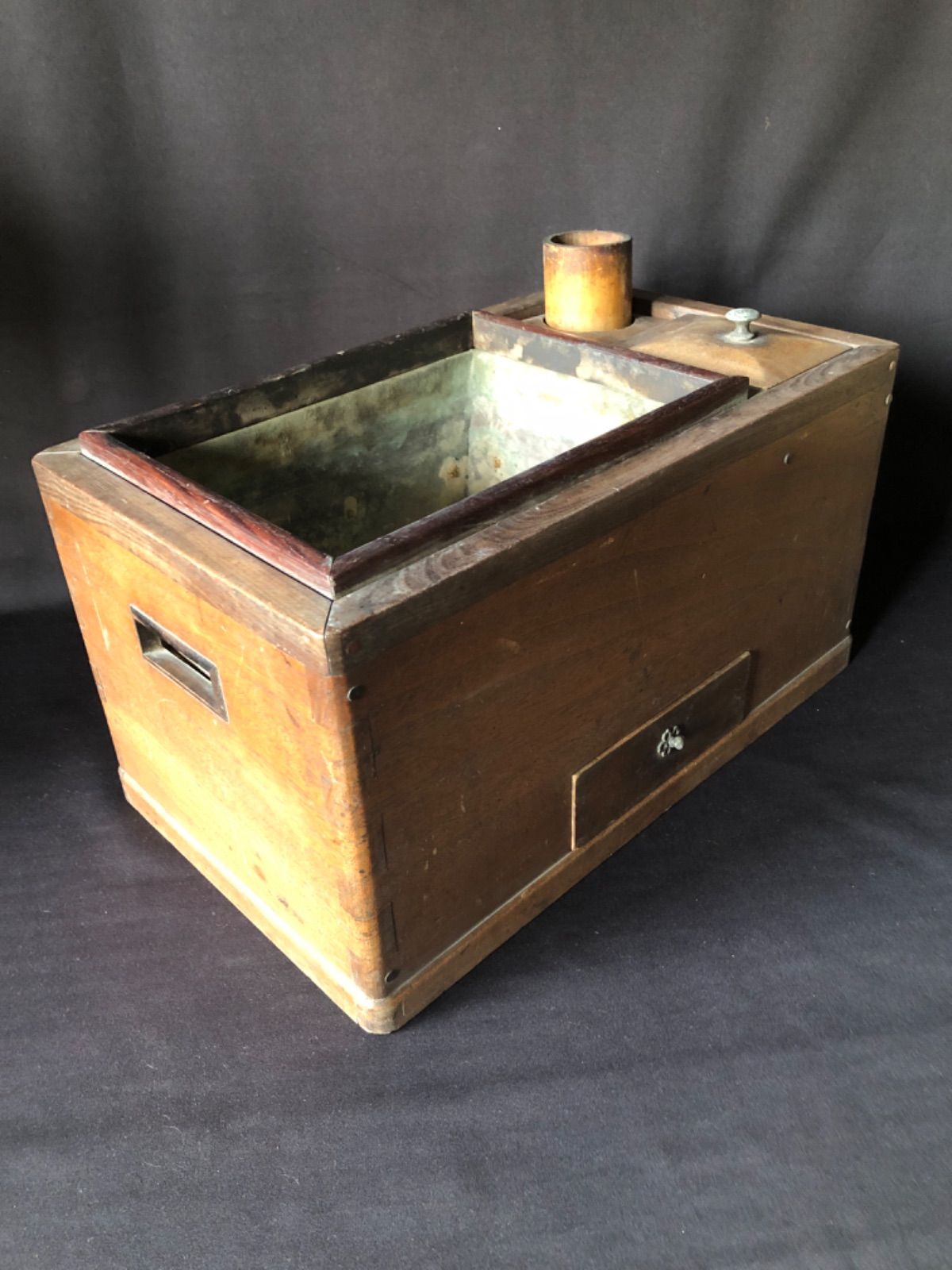 アンティーク 大型 火鉢 昭和レトロ 丸太 火鉢 アンティーク 昭和