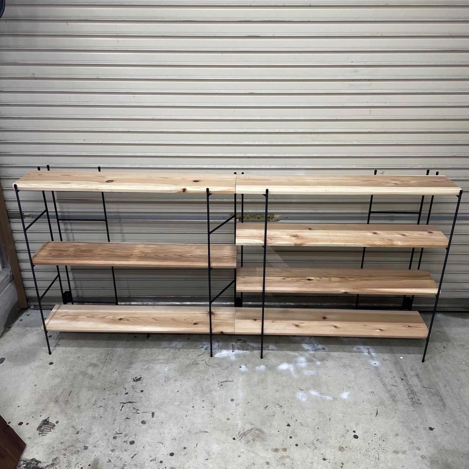 送料無料】手作りアイアン家具 折り畳みラック 西海岸インテリア 5段