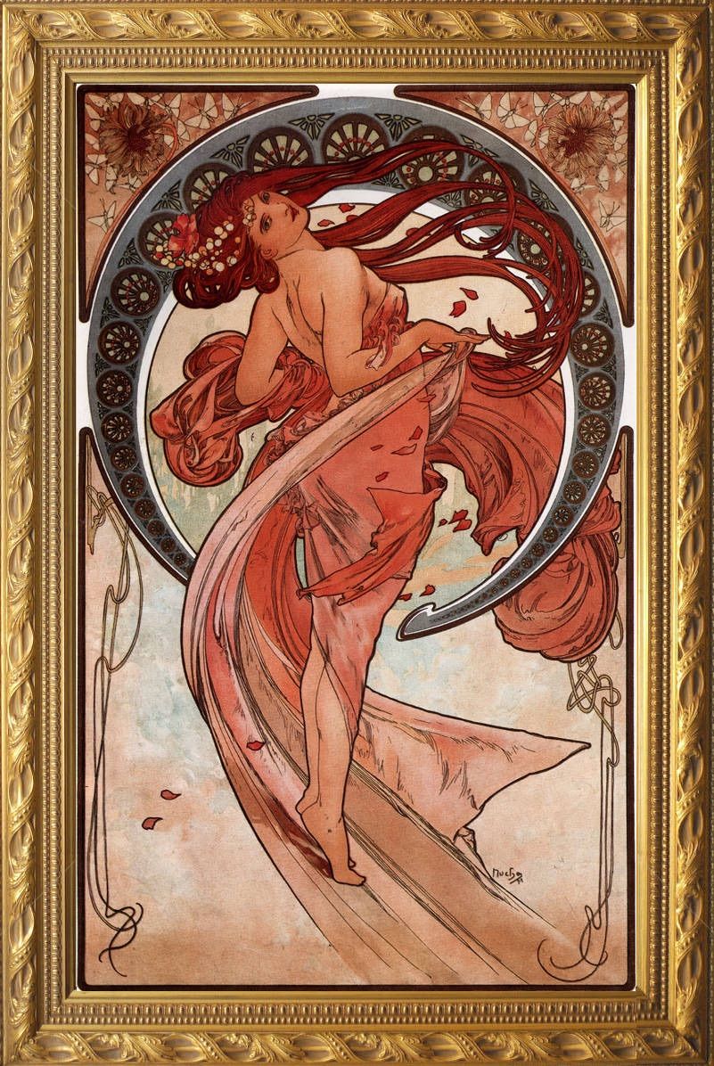 アルフォンス ミュシャ【四芸術 ペインティング (絵画)】リトグラフ