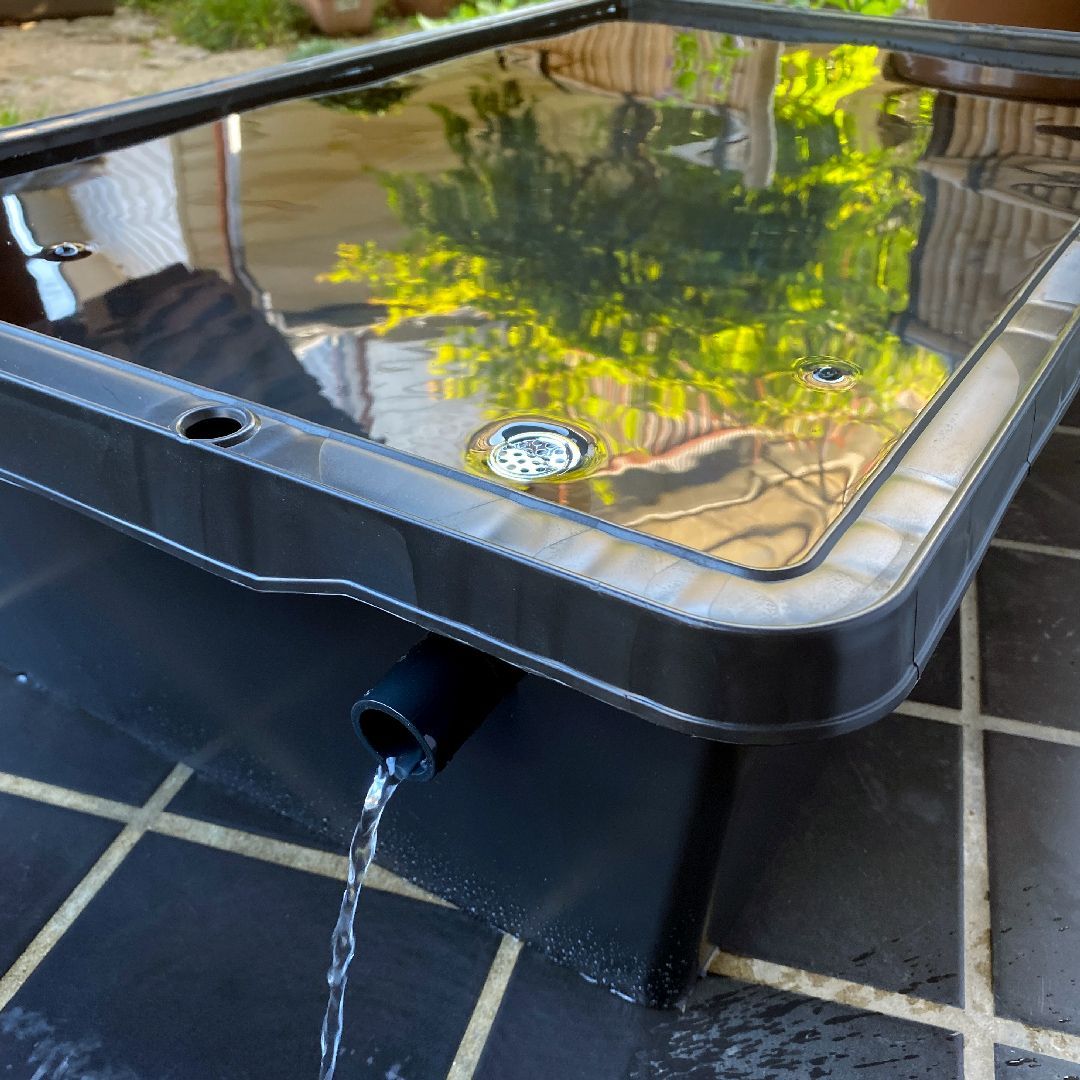 新仕様メダカ飼育ケース 40㍑トロ舟x3個 オーバーフロー対策済