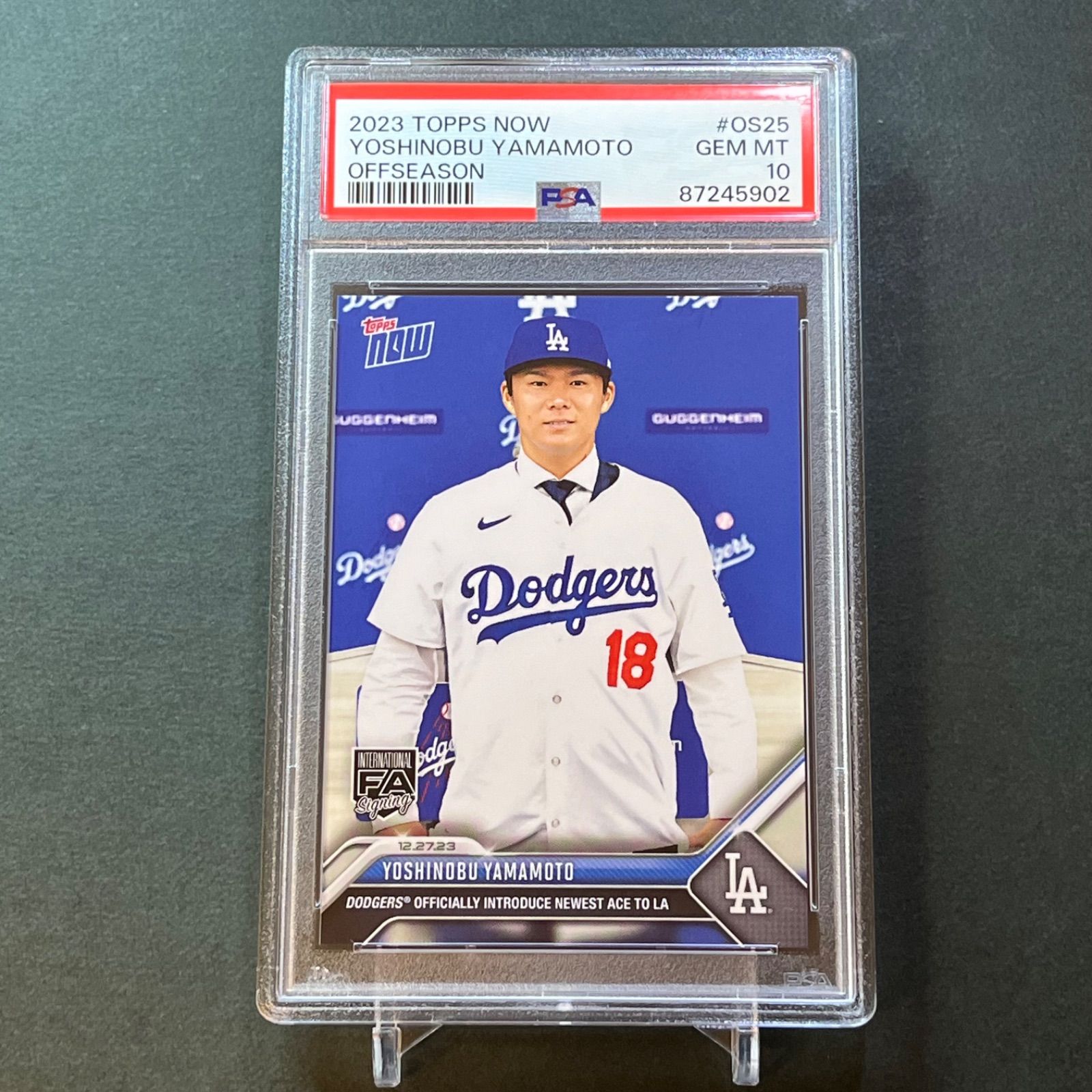 山本由伸PSA10 美品TOPPS CHROME 2021 初年度