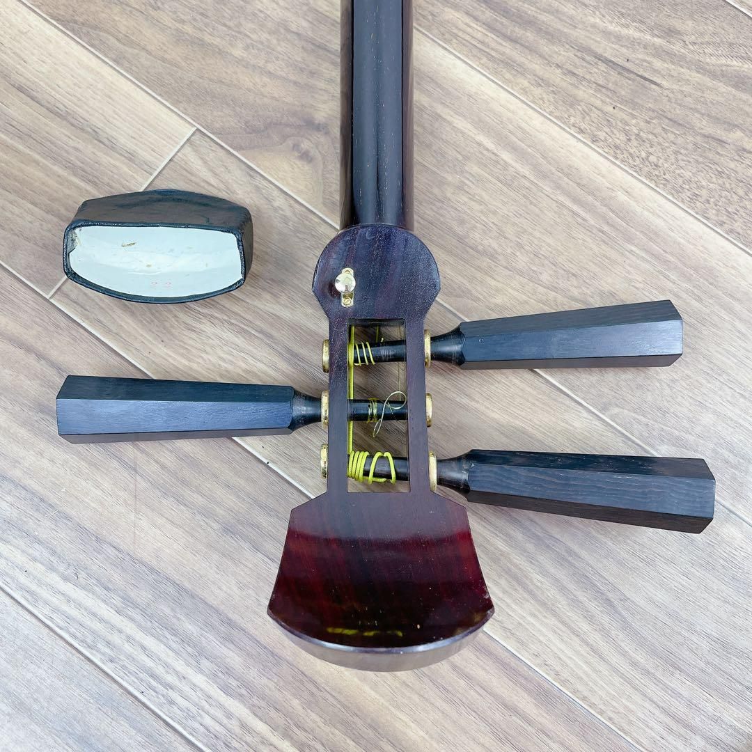 津軽三味線 太棹 一本溝 子持ち 綾杉胴 紅木 和楽器 - メルカリ