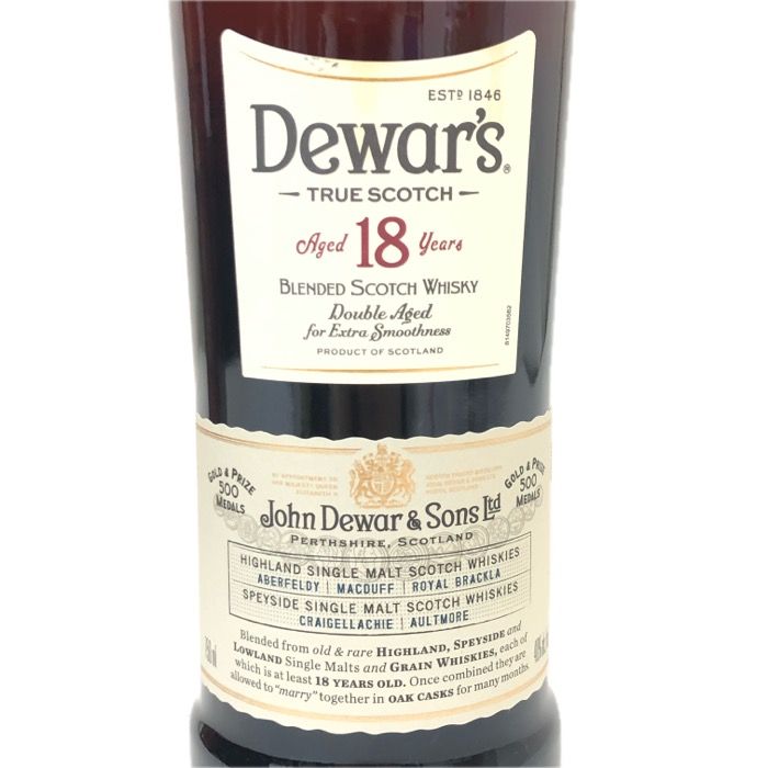 Dewar's デュワーズ18年 未開栓 750ml 40度 最新 ブレンデッド