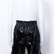 エナメル生地のボクシングトランクス】黒×青1枚、黒×水色 1枚