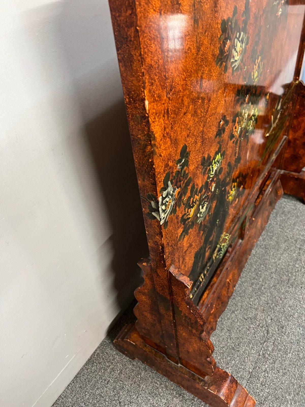 ⭐︎ 衝立 中国美術 衝立 花鳥画 両面 唐木 花梨 雀 時代 仕切り 工芸