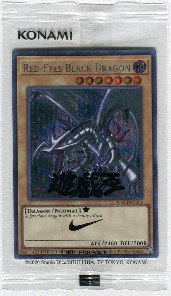 遊戯王 NIKE コラボ レッドアイズブラックドラゴン 本付き 遊戯王