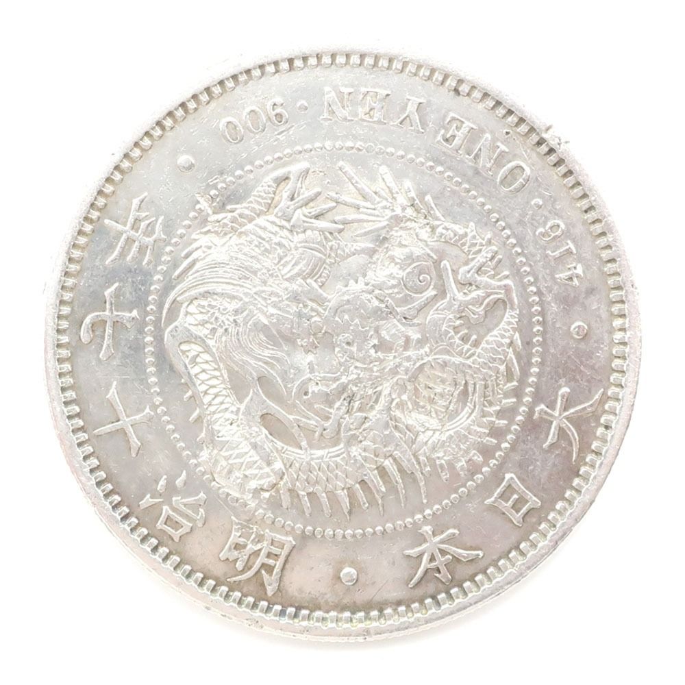 古銭 一圓銀貨 明治17年 約26.9g 新1円銀貨 ユニセックス g 貨幣
