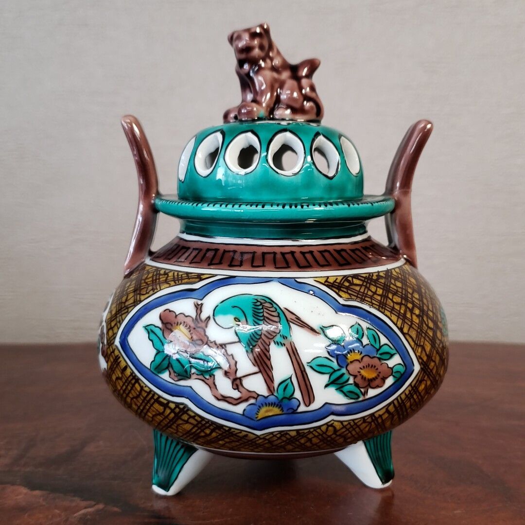 中国』 アンティーク 練物 獅子鈕蓋爐 香炉 置物 小売 骨董 中国工芸品