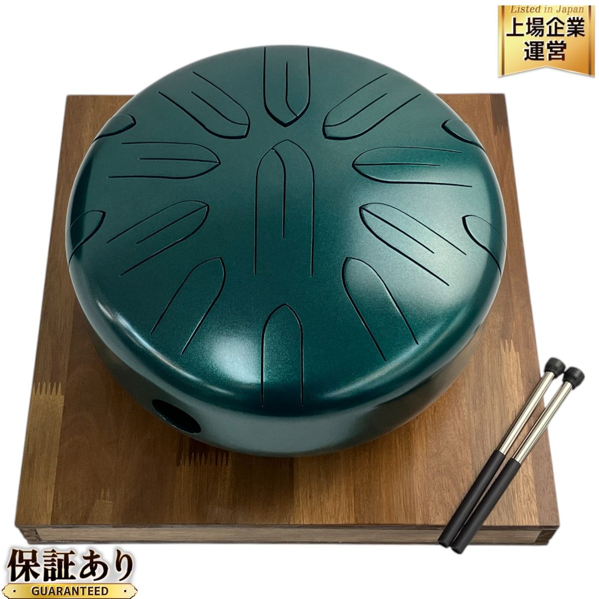 さざなみ楽器工房 さざなみドラム 大型 凪 青色 キャリングケース付き