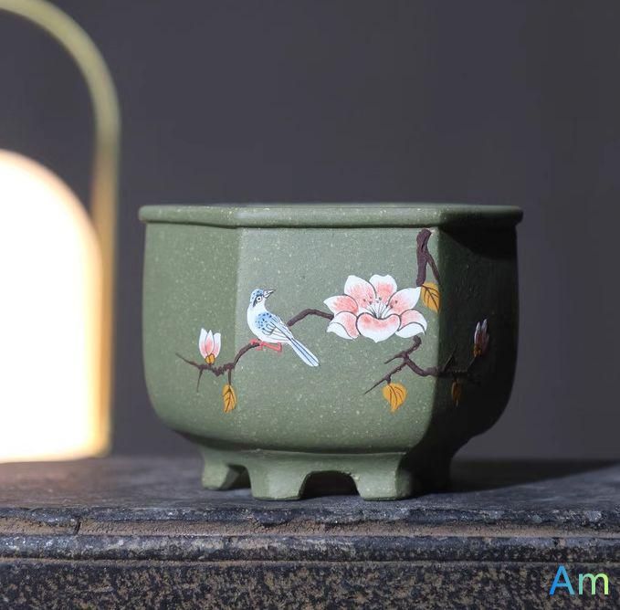 四方浅盆 紫砂の鉢 盆栽鉢 植木鉢 小品盆栽鉢 大品盆栽鉢 台湾紫砂の鉢