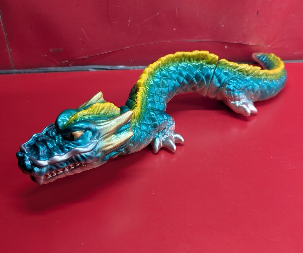 マンダ M1号 世紀の大怪獣東宝怪獣シリーズ ピンク成型/メタ緑 背びれ黄