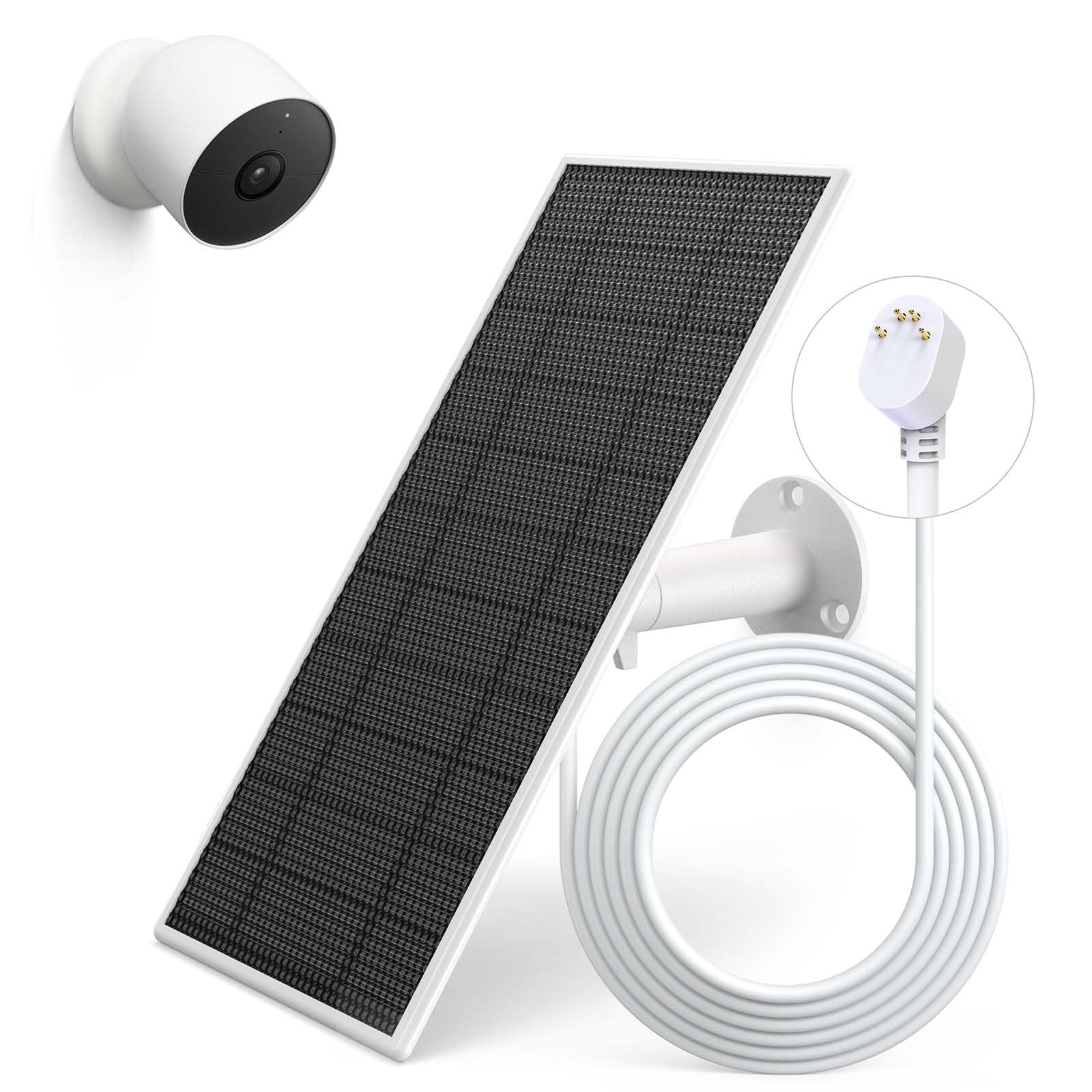お買い得品 Google Nestカメラ用ソーラーパネル、アップグレードされた