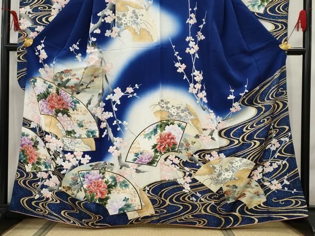 トールサイズ☆振袖6点セット《暈し染め・金彩吉祥舞花文様》