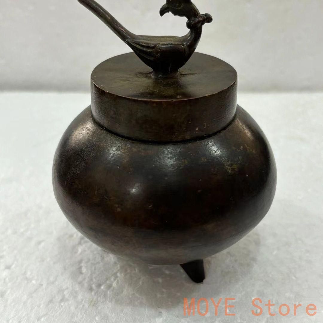 銅製 牛壷 茶道 置物 茶道具 香道具 装飾品 工芸品 美術品 銅製 五