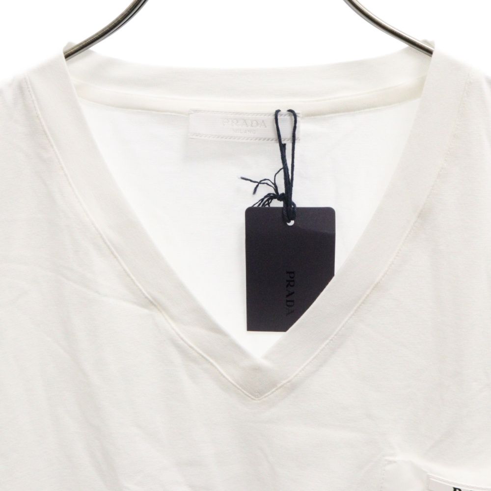PRADA プラダ ロゴ Vネック 半袖Tシャツ