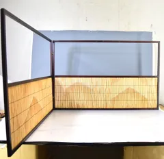 茶道具 塗師 川瀬表完 風炉先 屏風 衝立 二枚折屏風 004