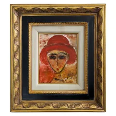 絵画 織田廣喜 中古 サイン有 額入 ヴィンテージアート 20.09.17-4