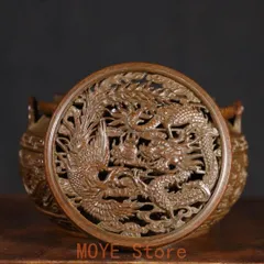 銅製 提梁暖手炉 八宝手炉 香炉 香道具 店舗 室内 装飾品 工芸品