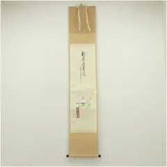 茶掛】大徳寺派 瑞龍山雲禅寺【足立泰道】『青松多寿色』掛軸 桐共箱