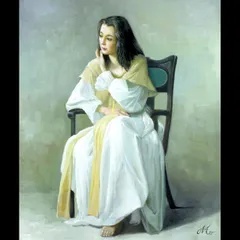 美人画、裸婦、油彩12号、芸子、山本英二、額縁、真作肉筆、高塚省吾