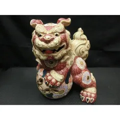 陶器製 獅子像 赤と白 陶器製 獅子像 赤と白 2025年