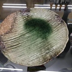 伊賀焼 蓮 善隆作 粉引手 六角皿二枚 共箱あり 伊賀焼