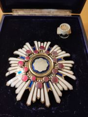 極美品】瑞宝双光章（旧勲五等瑞宝章）略綬 共箱付 完品 勲章 徽章