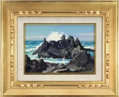 真作・傑作】 西村計雄洋画額装油彩絵画肉筆