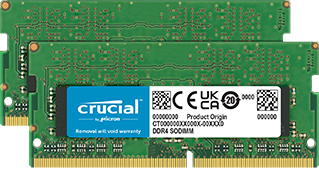 Crucial 64GB Kit (32GBx2) DDR4-3200 SODIMM | CT2K32G4SFD832A